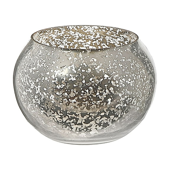 Maison Concepts Mercury Curved Tealight Holder Silver - Set of 2 (4L X 4W X 4H)