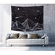 thumbnail image 4 of Tapiz de luna de montaña para colgar en la pared, estrellas, blanco y negro, decoración del hogar (50 x 60 pulgadas) ER, 4 of 5
