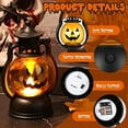 thumbnail image 3 of Vorkoi 2PCS Halloween Pumpkin Lights Lantern, Portable Halloween Candles, Led Halloween Lights with AAA Battery, Battery Tea Lights for Ghost Party Home Yard, 3 of 8