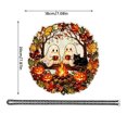 thumbnail image 3 of Halloween Door Hanger Acrylic with Bell and Chain, Spooky Porch Decor for Front Door with Ghost and Black Cat Design, Autumn Fall Leaf Door Ornament 1 Pack, 3 of 8
