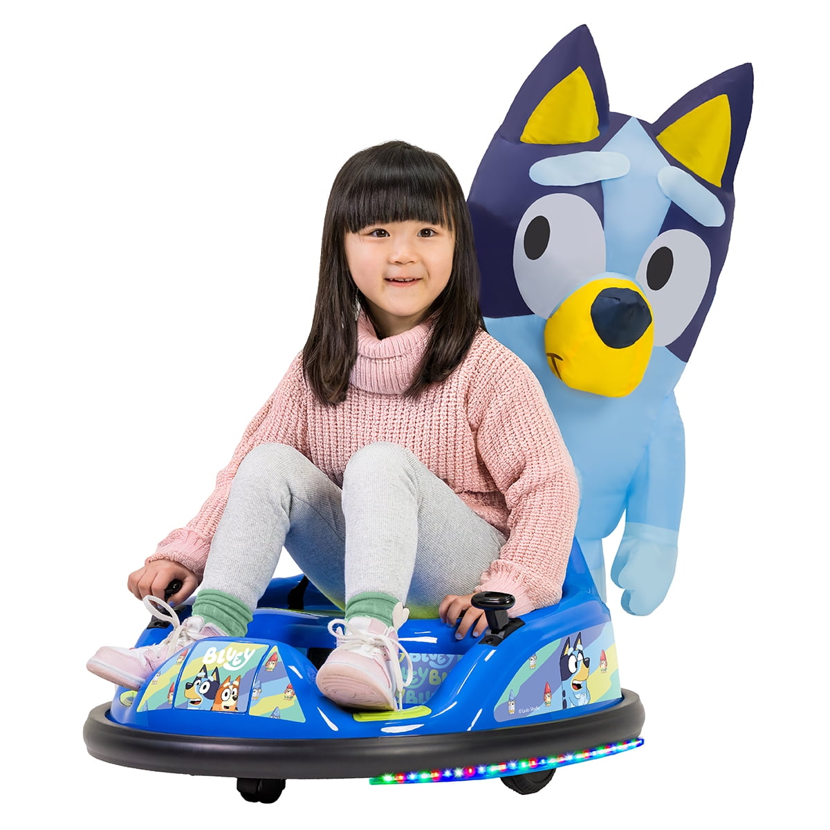 Bluey 6V ImaginAir Ride-On Bumper Car with Inflatable Character