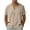 Khaki, variant on Men Linen Shirt Short Sleeve V Neck Tshirts Loose Casual Breathable Summer Beach Tee Tops Lightweight Basic Clothes
