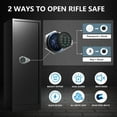 thumbnail image 5 of Gun Safe, 10-12 Gun Cabinet with Removable Shelf, Large Long Gun Safe for Rifles and Pistols with Digital Backlit Keypad, Quick Access Big Gun Locker with Dual Alarm,  Safes for Home, 5 of 6