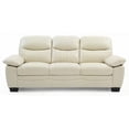 thumbnail image 3 of Modern Minimalist Leather 3-Seater Sofa 78"W with Durable Pocket Coil Spring, 3 of 5