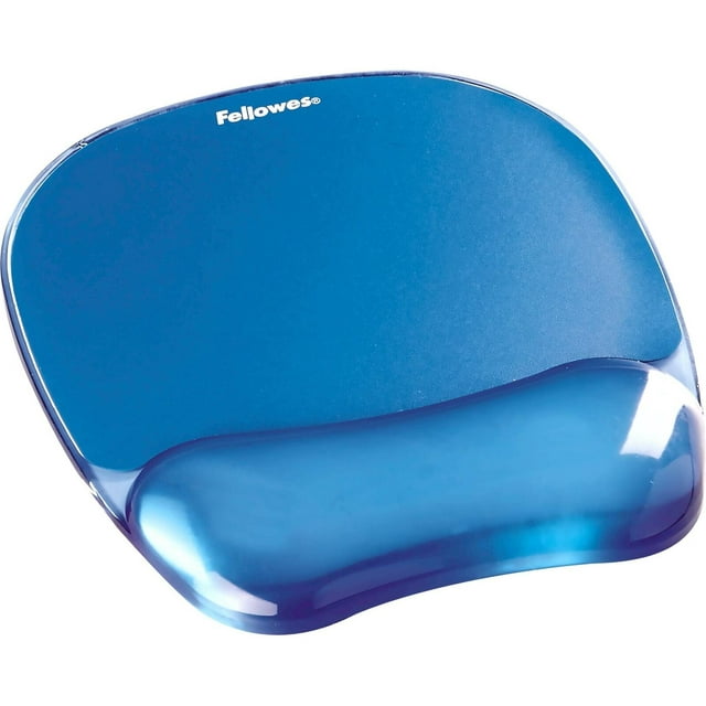 Gel Crystals Mouse Pad with Wrist Rest 7.87&quot; x 9.18&quot;, Blue
