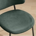 thumbnail image 4 of Nmkwnr Pack of 4 PU Leather Dining Chair with Metal Legs, Upholstered Side Chair for Dining Room, Kitchen, Green, 4 of 8