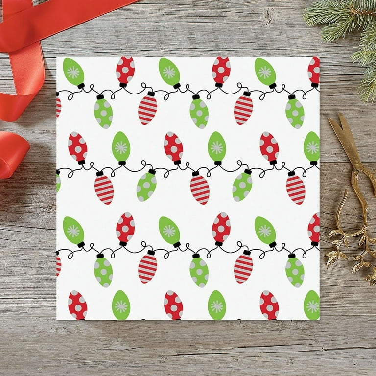Jumbo Green and White Santa Holiday Wrapping Paper Roll - World Market