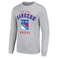 thumbnail image 2 of Men's Starter Heather Gray New York Rangers Logo Long Sleeve T-Shirt, 2 of 3