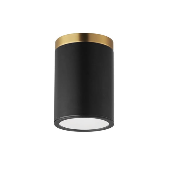 59700WTBKAB Maxim Lighting Dapper - 1 Light Semi-Flush Mount-6.75 Inch Tall and 4.75 Inch Wide