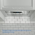 thumbnail image 2 of IKTCH Hotte de Cuisine 30 Pouces Intégrée/insert 900 CFM, Conduit Convertible Sans Conduit, Hotte de Cuisine avec 2 Lumières Réglables et 2 Filtres à Baffle avec Guidon, 2 of 6