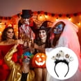 thumbnail image 2 of Accesorios Únicos 1 Pc Diadema Clásica con Patrón de Fantasmas para Halloween 4.72" Diámetro Negro, 2 of 6