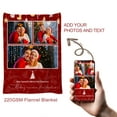 thumbnail image 4 of Custom Christmas Blanket - Personalized Photo & Text Soft Flannel Throw Blanket, Custom Throw Blanket, 50"x60", 3 Photos, Perfect Christmas Gift, 4 of 6