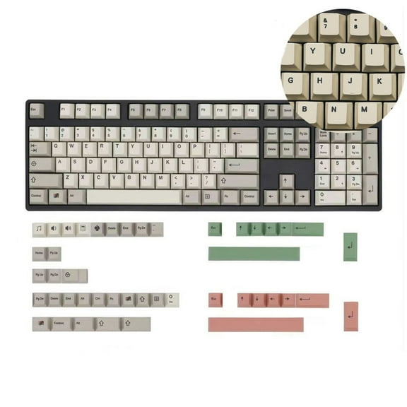 Yammee 149 Key Retro Keycap Set Retro 9009 Theme for Mechanical Keyboard with Backlight