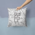 thumbnail image 2 of Letter F Musical Note Letters Fabric Decorative Pillow, 2 of 4