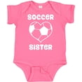 thumbnail image 3 of Inktastic Heart Soccer Sister Girls Baby Bodysuit, 3 of 5