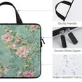 thumbnail image 3 of AWERP Classic Floral Vintage Green Flower Pink Floral Laptop Bag Diving Fabric Laptop Carrying Bag 12inch, 3 of 5