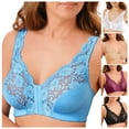 thumbnail image 4 of Daolelai Front-Hook Sports Bra Large Size No-Rim Underwear Cross-Border American Style Front-Hook Vest Lace Bra, 4 of 7