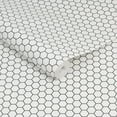 thumbnail image 3 of Transform Hexagon White Peel and Stick Wallpaper, 3 of 4