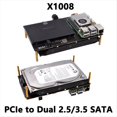 thumbnail image 3 of X1008 PCIe A HDD/SSD de 2,5 Pulgadas + Escudo HDD de 3,5 Pulgadas para 5 NO Admite Arranque Desde HDD/SSD, 3 of 7