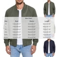 thumbnail image 3 of YUGYXL Men's Classic Stand Collar Bomber Jacket with Pockets Full Zip Lightweight Casual Flight Coat for Daily Streetwear Army Green Jacket, 3 of 6