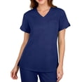 thumbnail image 4 of V-Neck Scrubs Top for Women – Stretchy Breathable Fabric with Pockets, Easy Care & Classic Royal Blue M, 4 of 4
