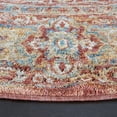 thumbnail image 3 of SAFAVIEH Valencia Maria Oriental Polyester Area Rug, Rust/Teal, 6'4" x 6'4" Round, 3 of 8