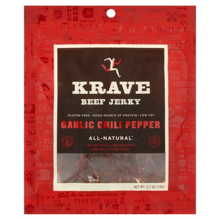 Krave Jerky Beef Grlc Chili Ppr,2.7 Oz (Pack Of 8)