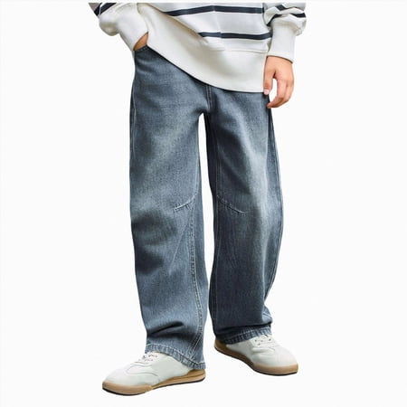 Zshosam Baby Boy Jeans Boys and Toddlers Stretch Denim Cargo Jean Size 10T 11T (Dark Blue 10-11 Years)