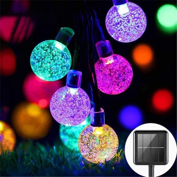 Guirnalda de luces LED solares para exteriores, guirnalda impermeable IP65 de 22M, decoración navideña, lámpara de boda, jardín, 200