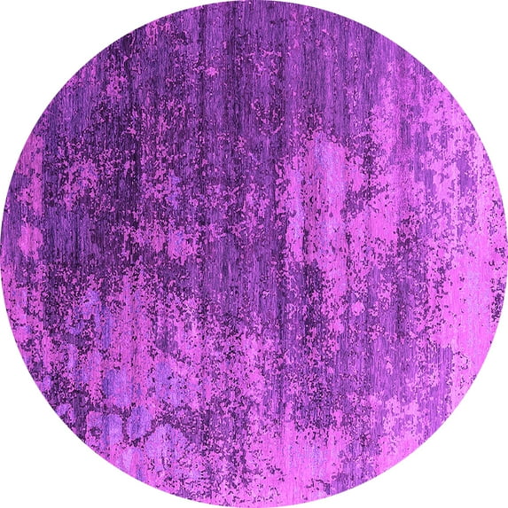 Ahgly Company Indoor Round Oriental Pink Industrial Area Rugs, 8' Round