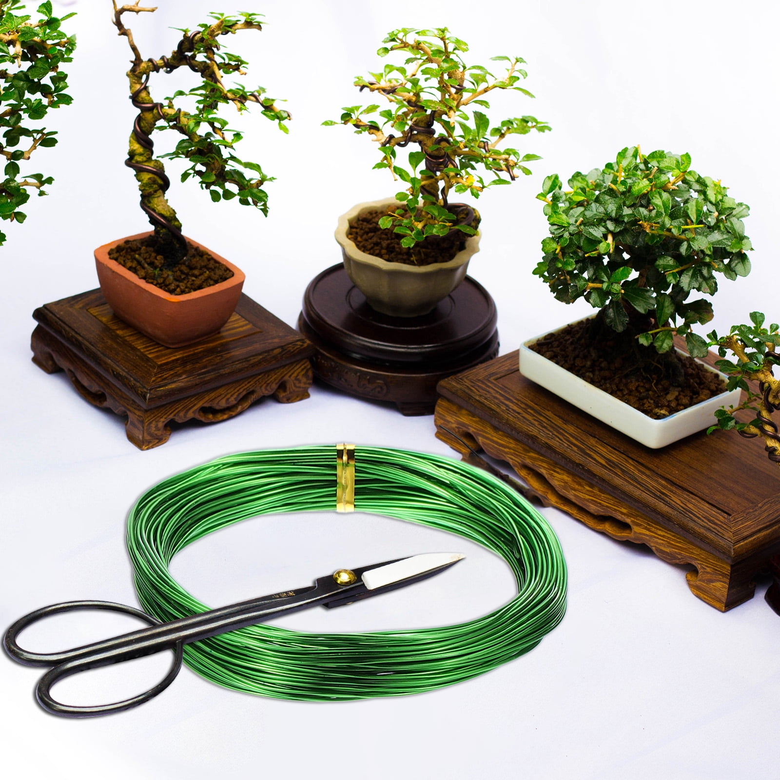 Uxcell 3.5mm Bonsai Training Wire, 1 Roll Floral Wire Stems 95.1 Feet Green