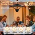thumbnail image 3 of 1500W Patio Hanging Heater, Ceiling Mounted Patio Outdoor Heater for Balcony, Courtyard,with Overheat Protection, 3 of 11