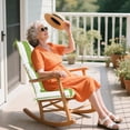 thumbnail image 2 of XXLYY Outdoor High Back Chair Cushions 2-Pack, 44”x22”x4” Waterproof Fade-Resistant Cushions with Ties for Adirondack & Rocking Chairs, 2 of 7