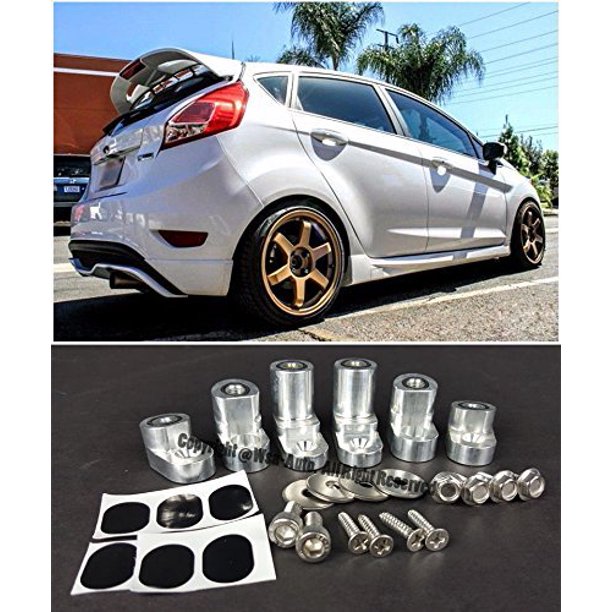Eos Rear Wing Spoiler Riser Extender Kit Silver For Ford Fiesta St Hatchback 14 Up 14 15 16 17 Walmart Com Walmart Com