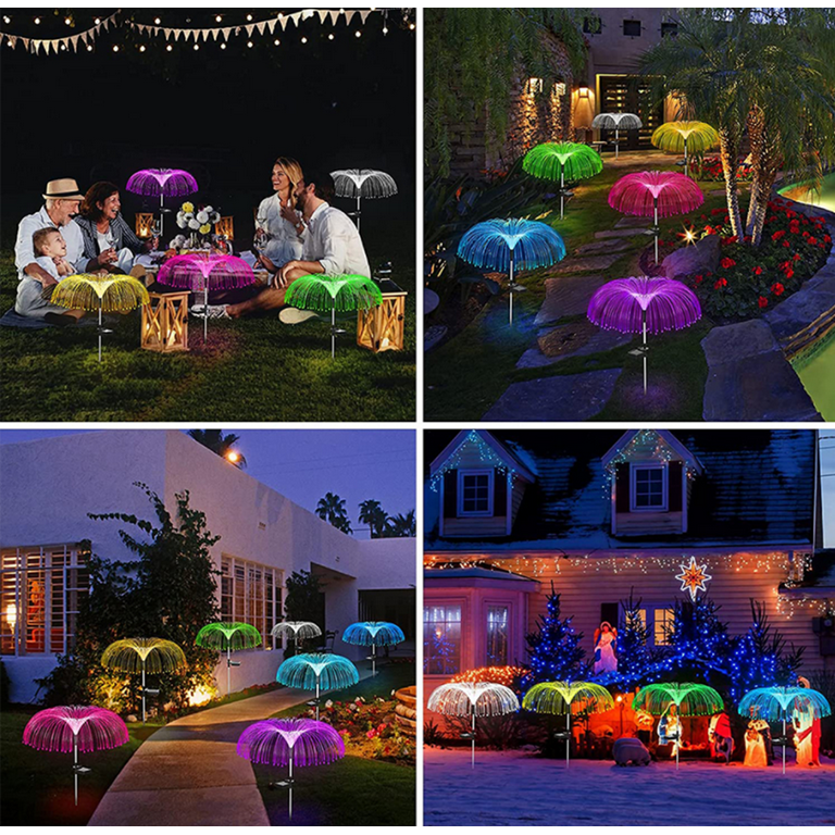 Solar Garden Lights New Upgraded Solar Outdoor Lights Waterproof 7 Color  Changing Double Jellyfish and Star Solar Flower Lights Ci24859 - China LED  Garden Lamp, Garden Lamp