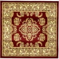 thumbnail image 1 of Unique Loom Voyage Collection Traditional Oriental Classic Intricate Design Area Rug, 4 Feet, Red/Tan, 1 of 5