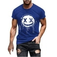 thumbnail image 2 of Blusas y camisas de manga corta y cuello redondo para hombre. Blusas/camisetas de manga corta con cuello redondo y estampado de Halloween para hombre. Blusa para hombre., 2 of 5