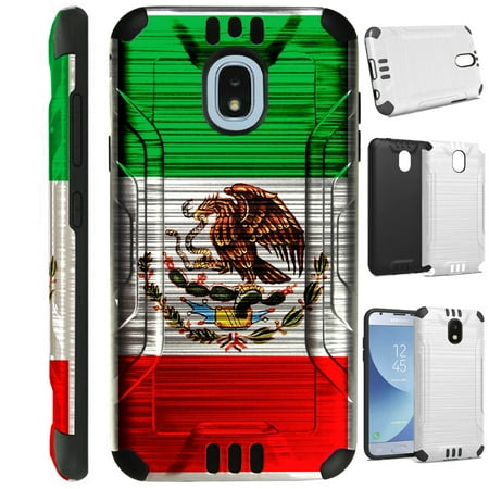 Silver Guard Phone Case Cover For Samsung Galaxy J3 (2018) | J3 Orbit | J3 Achieve | Express Prime 3 (Flag of (Best Cell Phone For Mexico)
