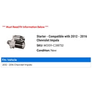 Starter - Compatible with 2012 - 2016 Chevy Impala 2013 2014 2015