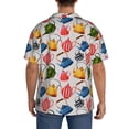 thumbnail image 7 of Goofa Watercolor Teapots Printed Men's Casual Short-sleeved Shirt,Lightweight Breathable Button-down,Summer Casual men's top,Versatile Fashion shirt-Medium, 7 of 7