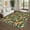 Green, variant on Washable Floral Area Rug with Non-Slip Backing, Stain-Resistant Low Pile Carpet, Farmhouse Style Mat for Living Room and Bedroom
