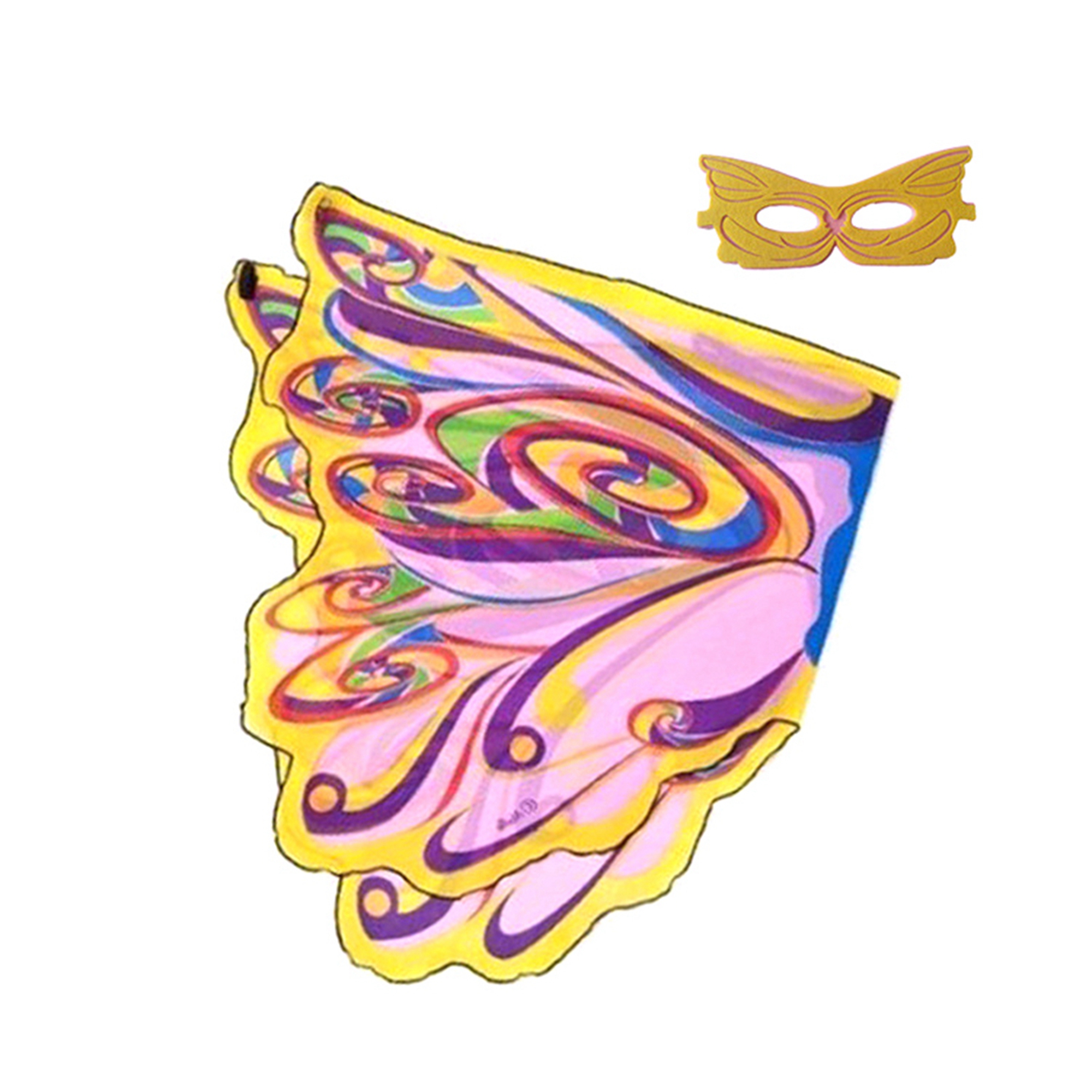 CenturyX Girls Monarch Butterfly Wings for Cosplay Shawl Costume Soft Fabric Fairy Cape for