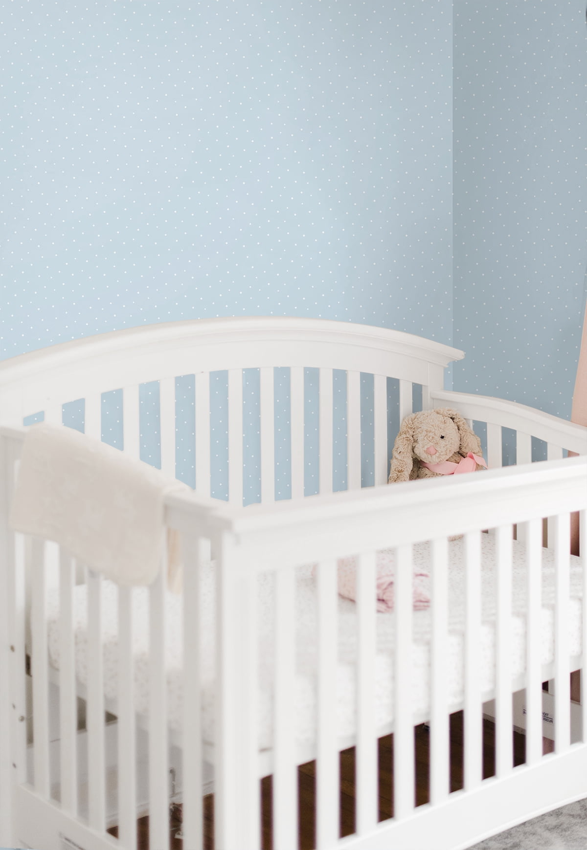 NextWall Baby Blue Polka Dots Peel and Stick Wallpaper