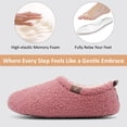 thumbnail image 2 of VANSARTO Women's Fuzzy Memory Foam Slippers with Cozy Curly Fur and Warm Fleece Lining Closed Back Non-Slip House Shoes Lightweight Soft Comfy Indoor Bedroom Slippers, Pink, 2 of 6