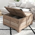 thumbnail image 3 of Merrick Lane Farmhouse Storage Coffee Table, Gray Wash, 3 of 12