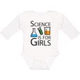 thumbnail image 3 of Inktastic Science is for Girls Girls Long Sleeve Baby Bodysuit, 3 of 5