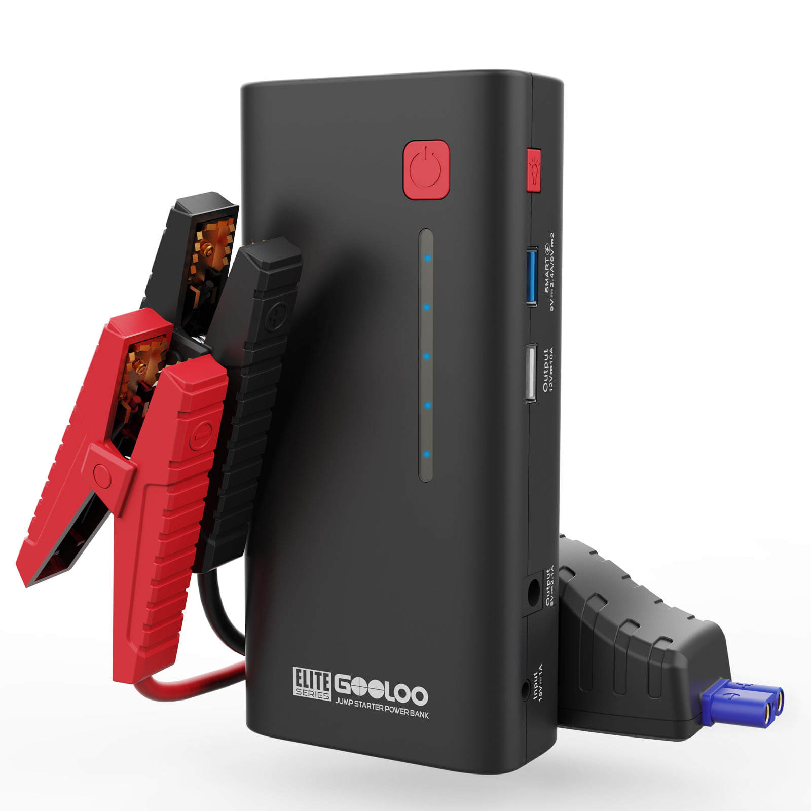 Gooloo 1200A Peak 18000mAh SuperSafe Car Jump Starter with USB Quick Charge for Up to 7.0L Gas or 5.5L Diesel Engine, 12V Portable Power Pack Auto Battery Booster Box Phone Charger