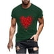 thumbnail image 1 of Camisetas de Manga Larga para Hombres, Camiseta de Manga Corta de Fitness de Impresión Del Día de San Valentín, Mezcla de Algodón Casual, 1 of 8
