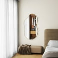 thumbnail image 2 of SHYFOY 43" Irregular Wall Mirror with Gold Metal Frame, Modern Asymmetrical Mirror for Living Room Decor, 2 of 8