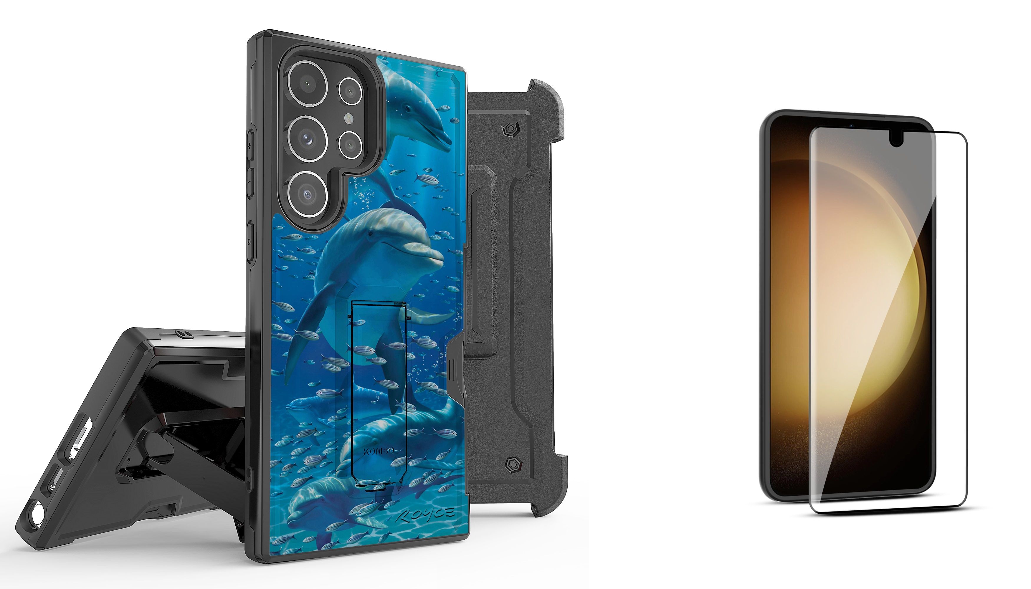 Bundle for Samsung Galaxy S23 Ultra Case Rugged Holster Cover